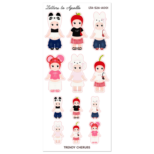 COMING SOON: Letters to Apollo - Trendy Cherub Sticker Sheet