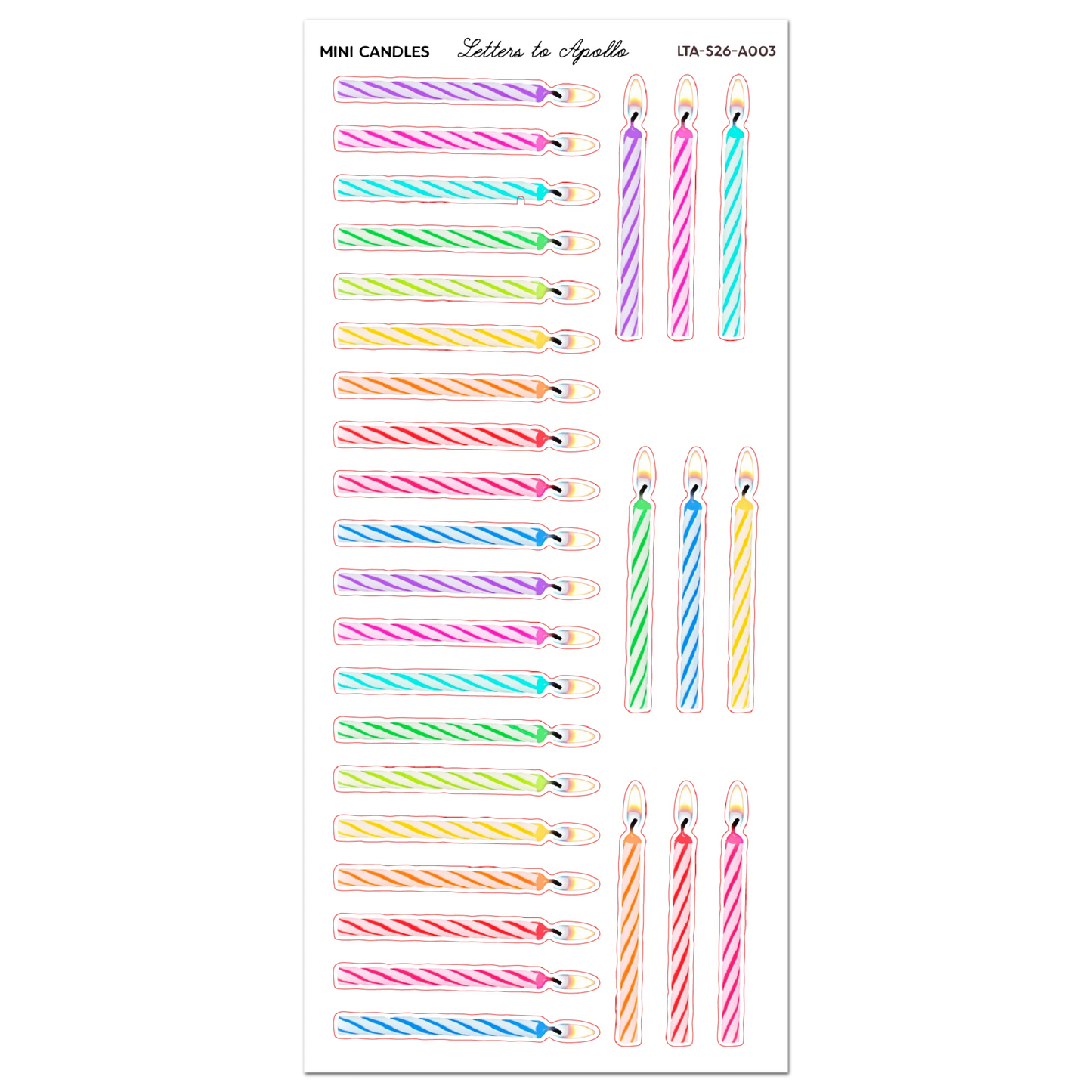 Letters to Apollo - Candles Sticker Sheet