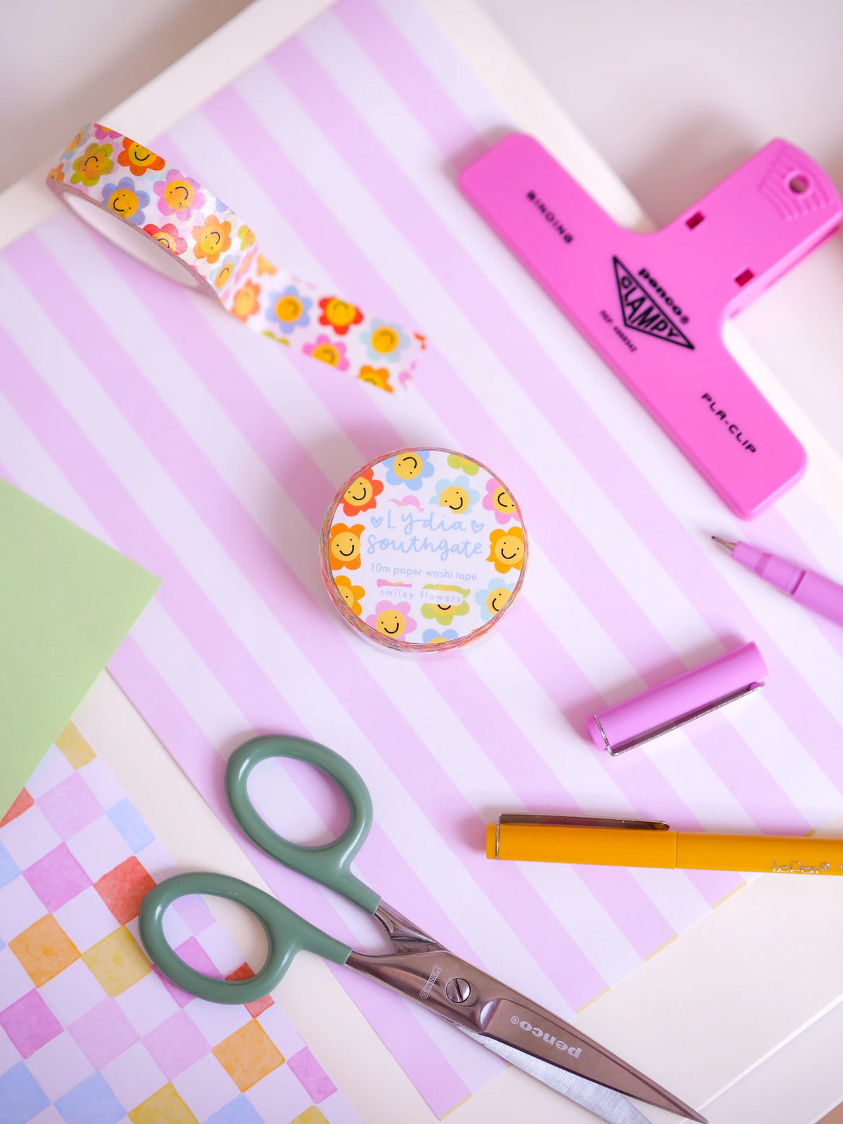 Coming Soon: Lydia Southgate - Smiley Flowers Washi Tape