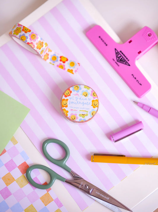 Coming Soon: Lydia Southgate - Smiley Flowers Washi Tape