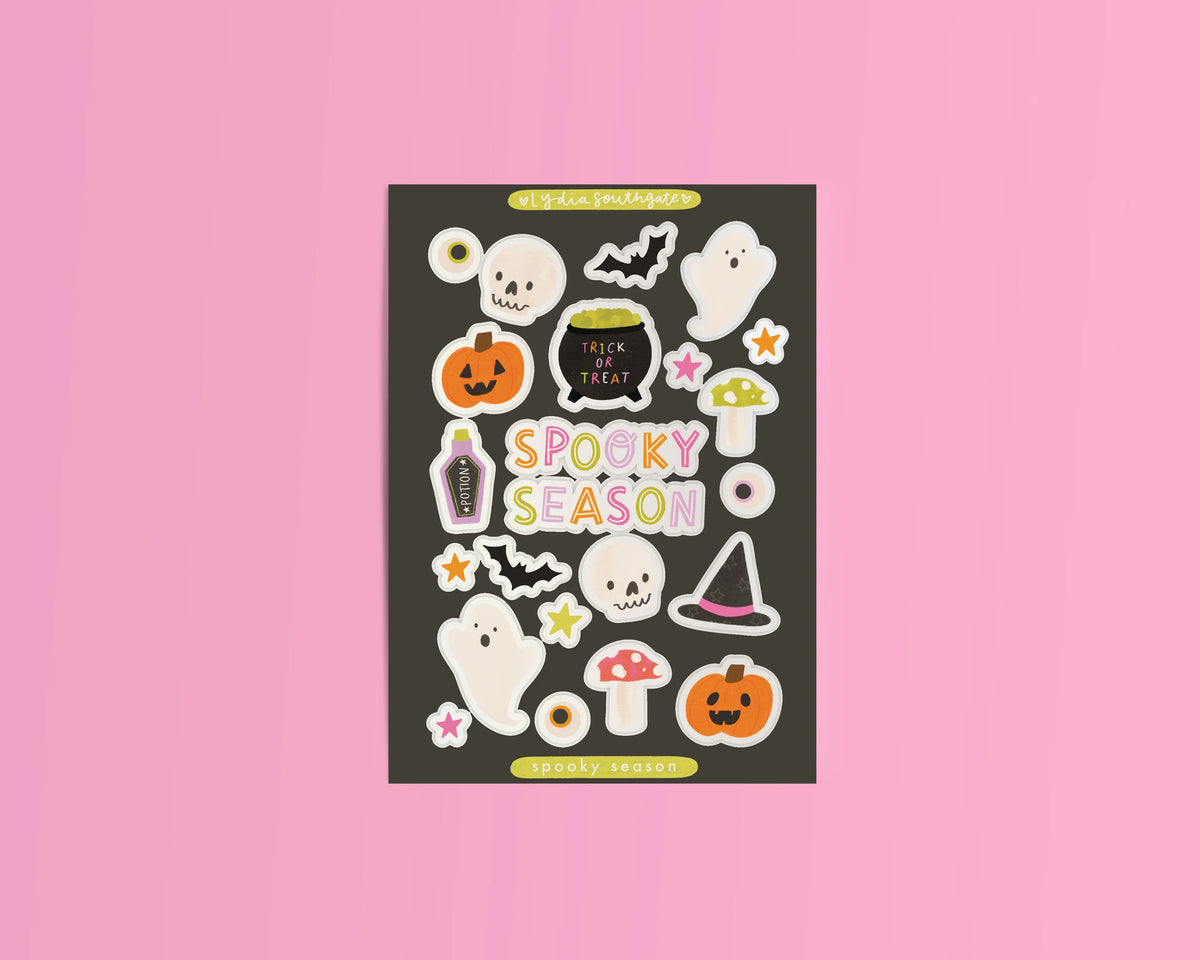 Coming Soon: Lydia Southgate - Spooky Season Clear Vinyl Sticker Sheet