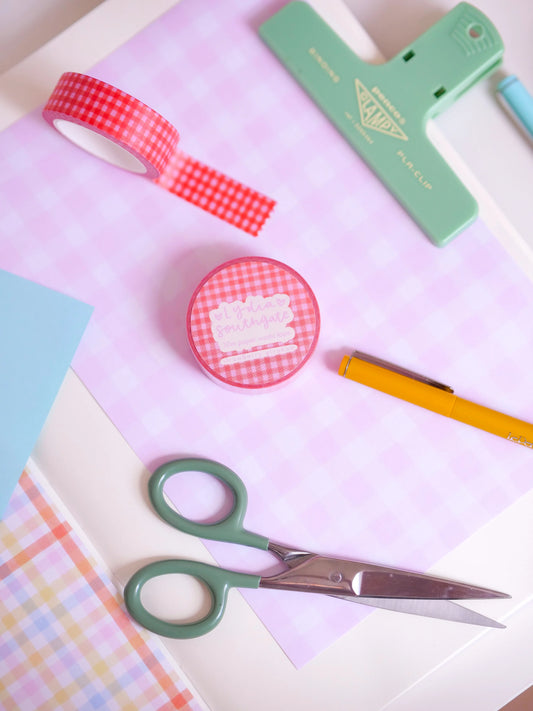 Coming Soon: Lydia Southgate - Strawberry Gingham Washi Tape