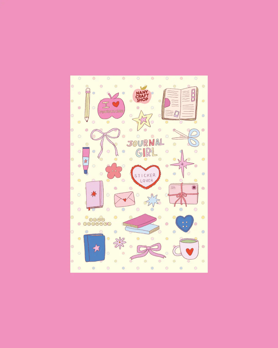 COMING SOON: Nany Craft Shop - Crafty Girl A5 Sticker Sheet