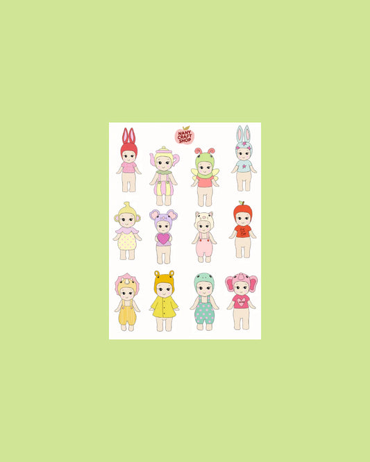 Nany Craft Shop - A6 Baby Sticker Sheet
