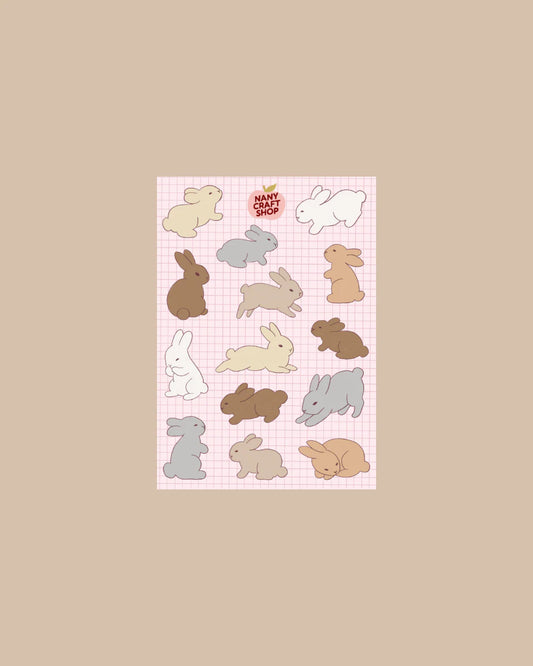 Nany Craft Shop - Bunny A6 Sticker Sheet