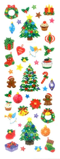 Sticker Fun Sparklies Christmas Tree & Ornaments