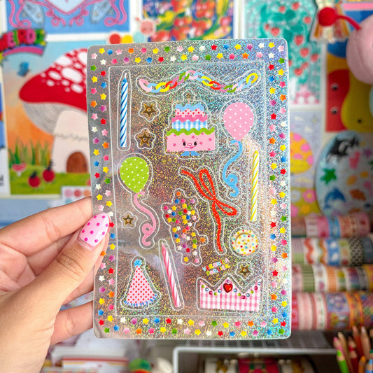 Veronica Porlier Illustrations - Birthday Glitter Sticker Sheet