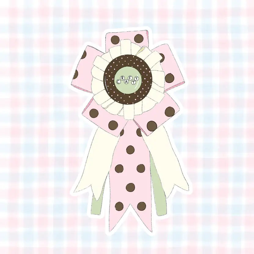 COMING SOON: Shyla's Journal - Crafty" Prize Ribbon Rosette Vinyl Sticker