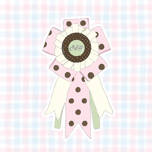 COMING SOON: Shyla's Journal - Crafty" Prize Ribbon Rosette Vinyl Sticker