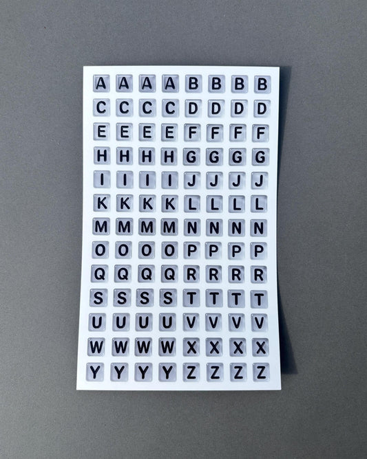 Bead Letter Sticker Sheet