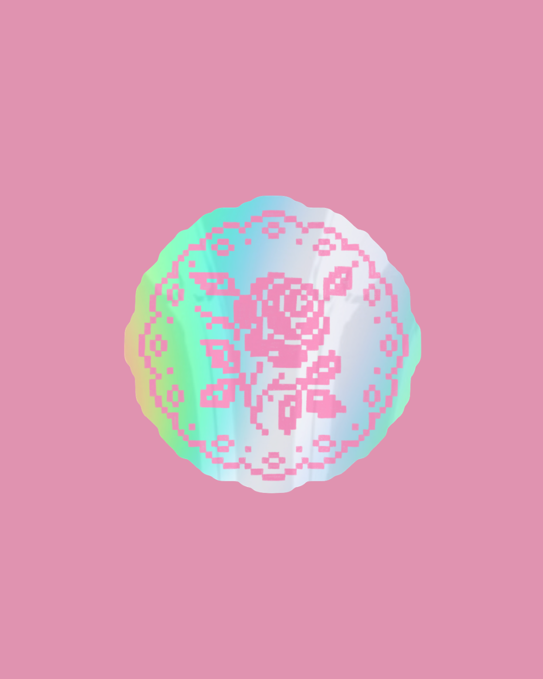 Coming Soon: Nany Craft Shop - Holographic Embroidered Flower Sticker