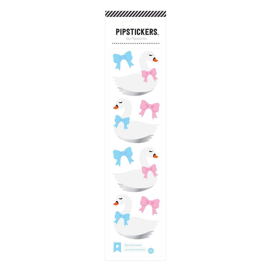 Pipsticks Bow-tiful Swans Sticker Sheet