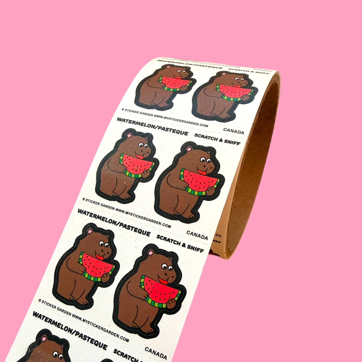 COMING SOON: Sticker Garden - Sticker off the Roll - Capybara Watermelon Scratch and Sniff
