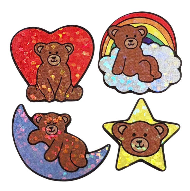 COMING SOON: Sticker Garden - Sparkle Bears in the Clouds Stickers Nostalgia Inspired