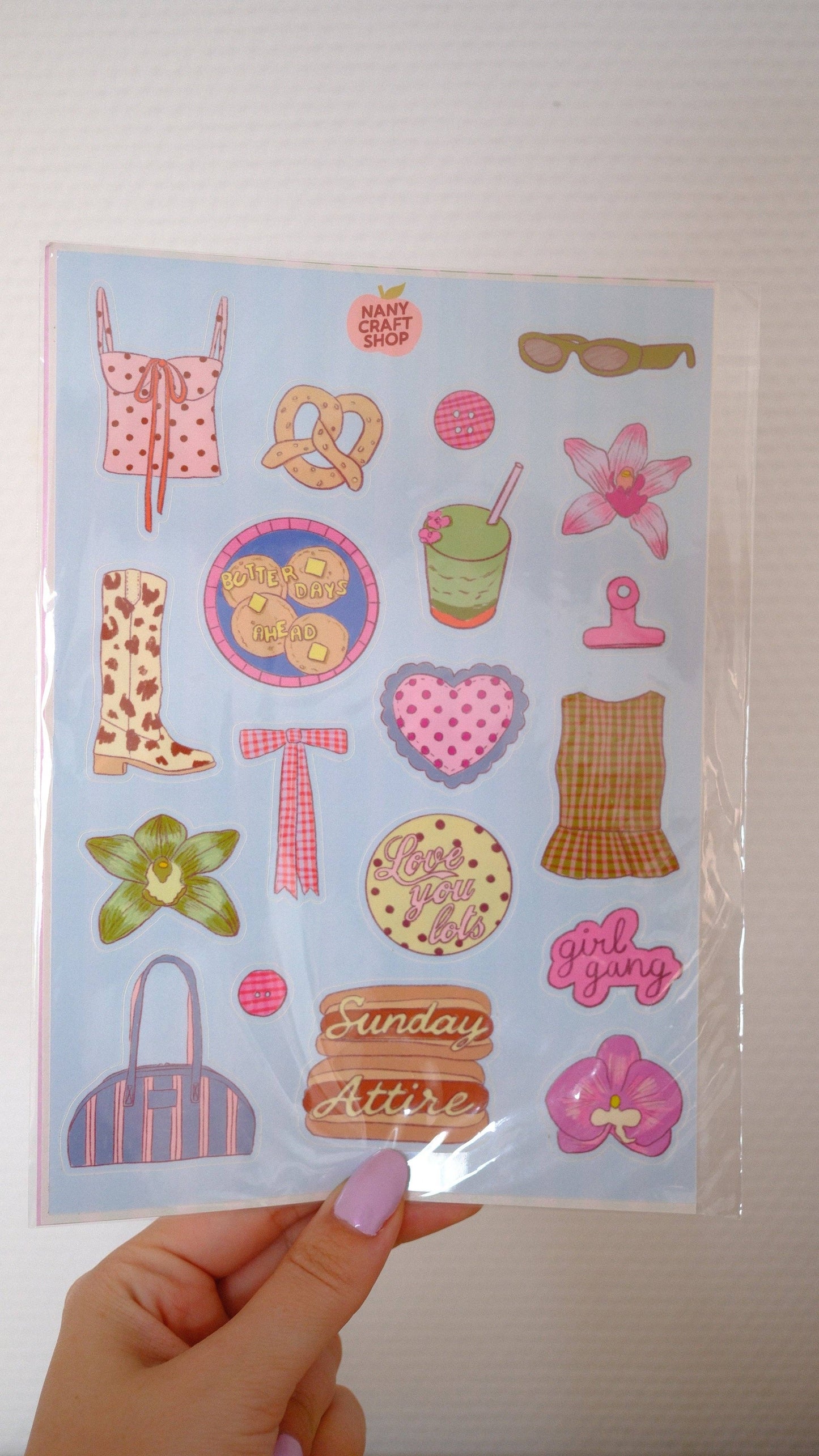 COMING SOON: Nany Craft Shop - A5 Cool Girl Sticker Sheet