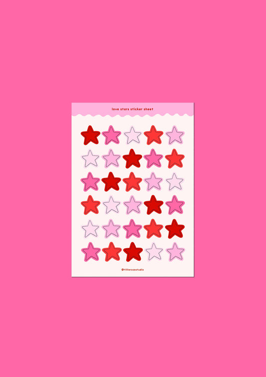 Love Stars Sticker Sheet