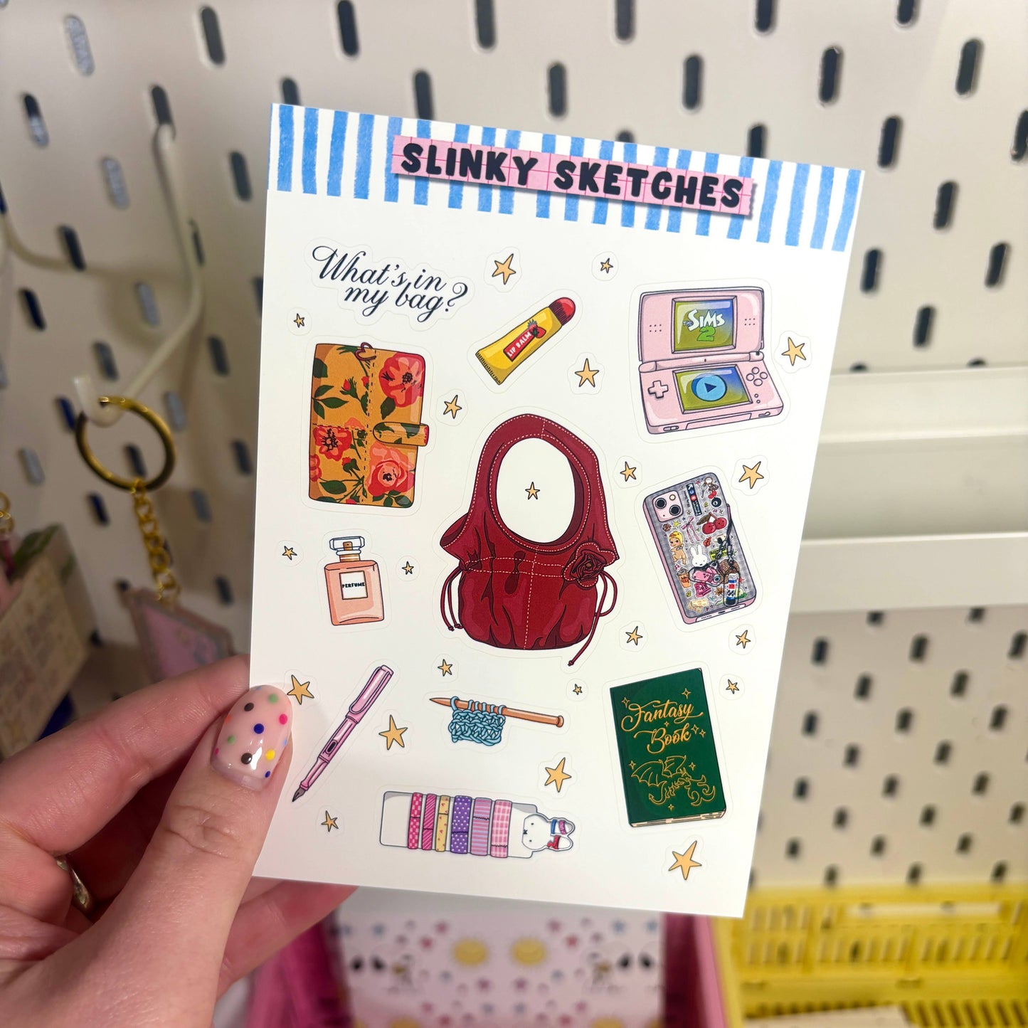 COMING SOON: Slinky Sketches - Slinkys Bag A6 Matte Sticker Sheet