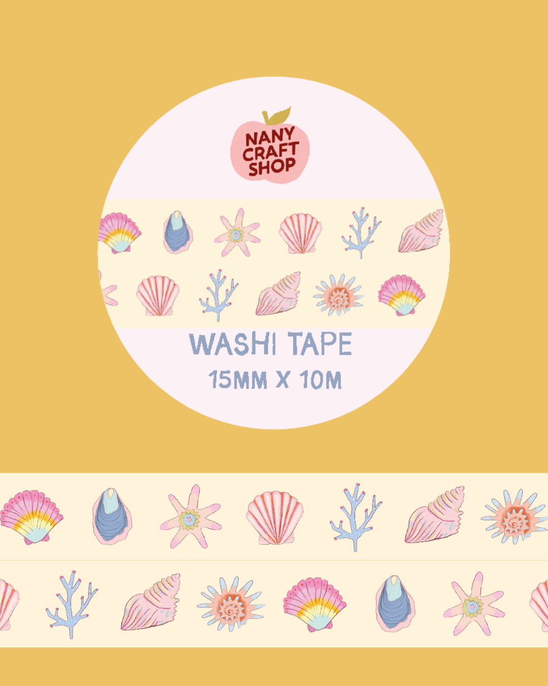 COMING SOON: Nany Craft Shop Washi Tape - Seashells