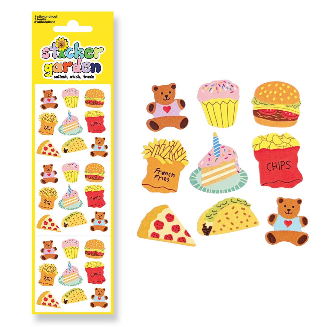 COMING SOON: Sticker Garden - Glossy Teddy Bear Picnic Stickers Retro Inspired