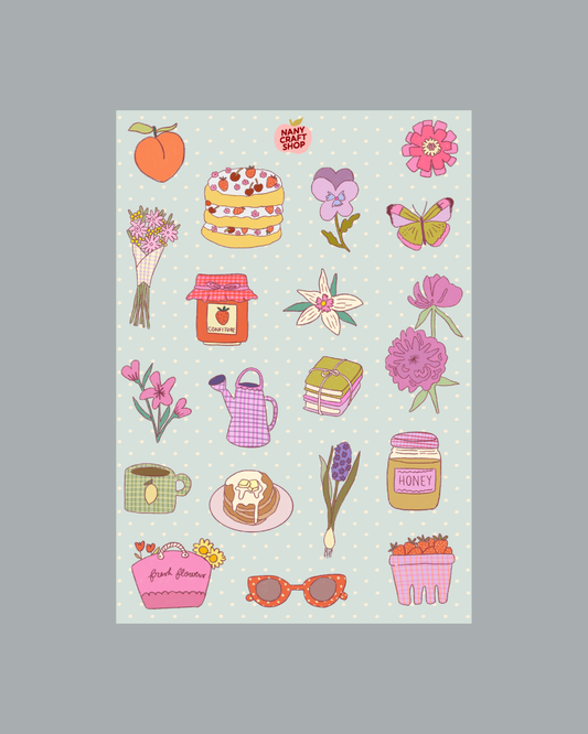 COMING SOON: Nany Craft Shop - A5 Picnic Sticker Sheet
