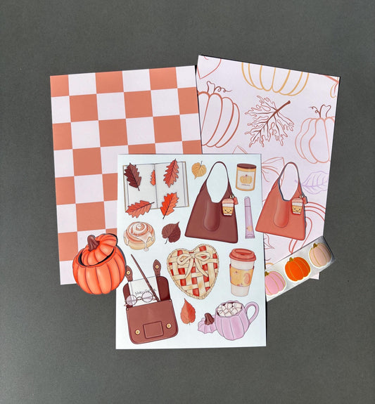 Monthly Journal Kit - Fall Girl Sticker Pack