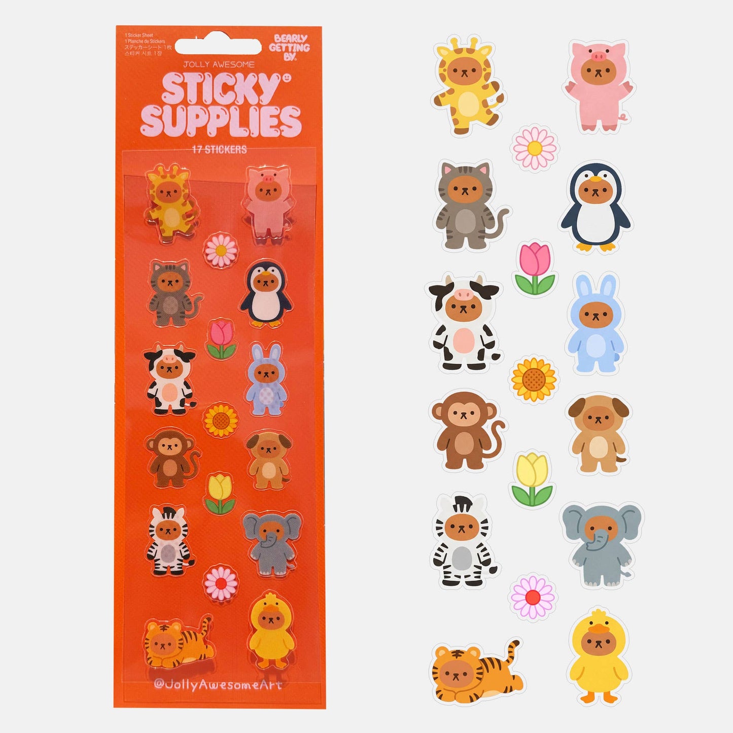 COMING SOON: Jolly Awesome - Bearly Getting By Sticker Sheet