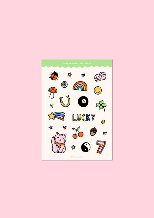 Lucky Symbols Sticker Sheet