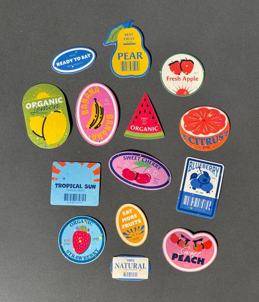 Sparkly Fruit Sticker Set