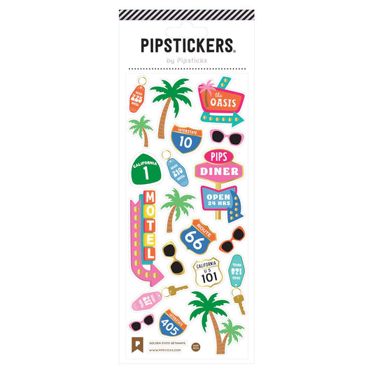 Pipsticks Golden State Getaways Sticker Sheet