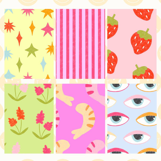 Colorful Sticky Back Journal Paper Pack: Scrapbook Stickers