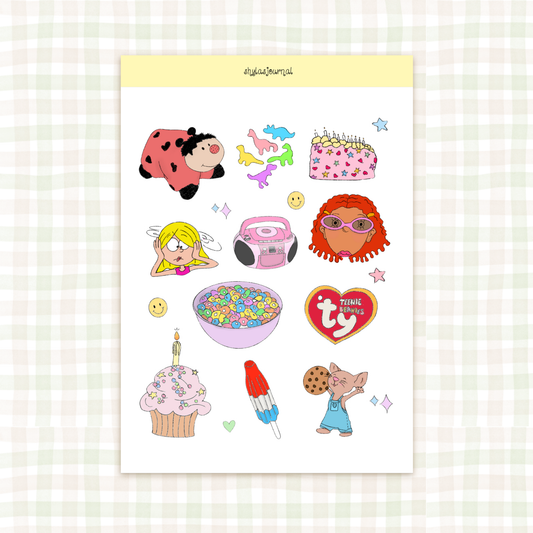 COMING SOON: Shyla's Journal - Nostalgic Doodles Sticker Sheet