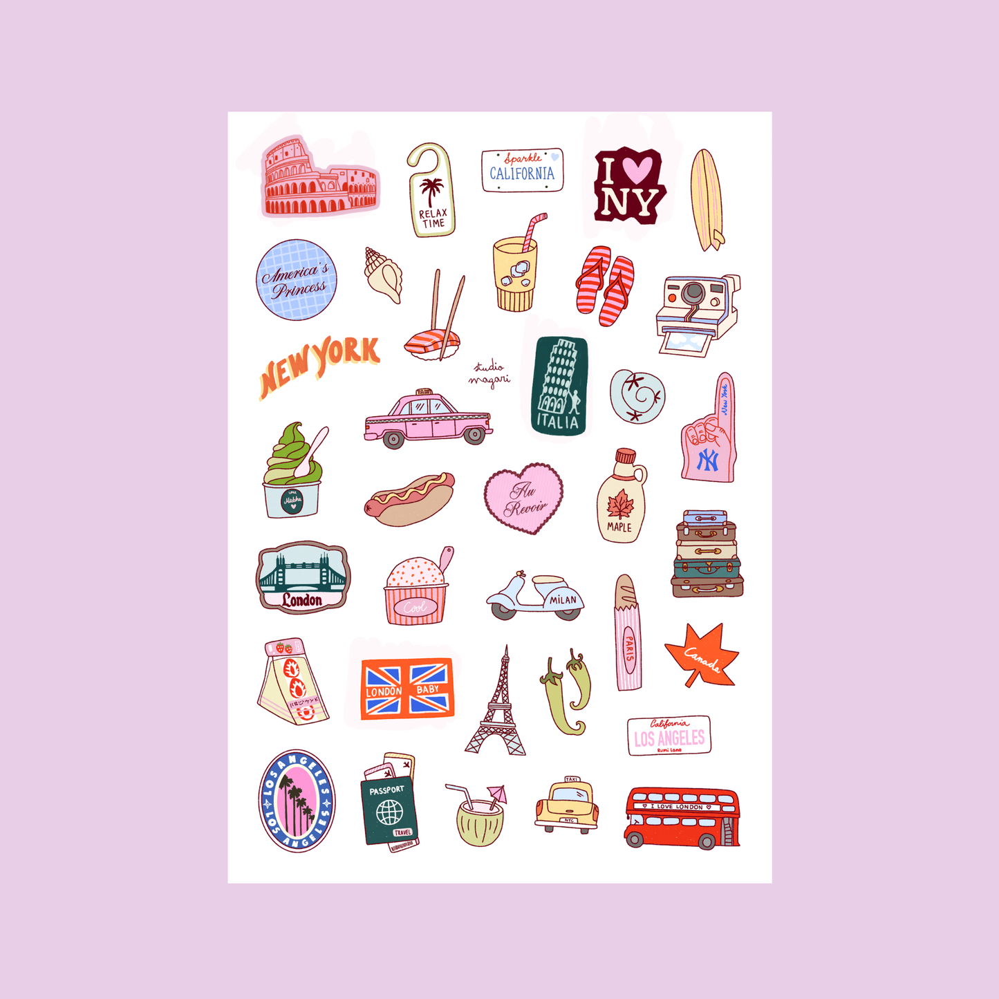 COMING SOON: Studio Magari - Travel Sticker Sheet