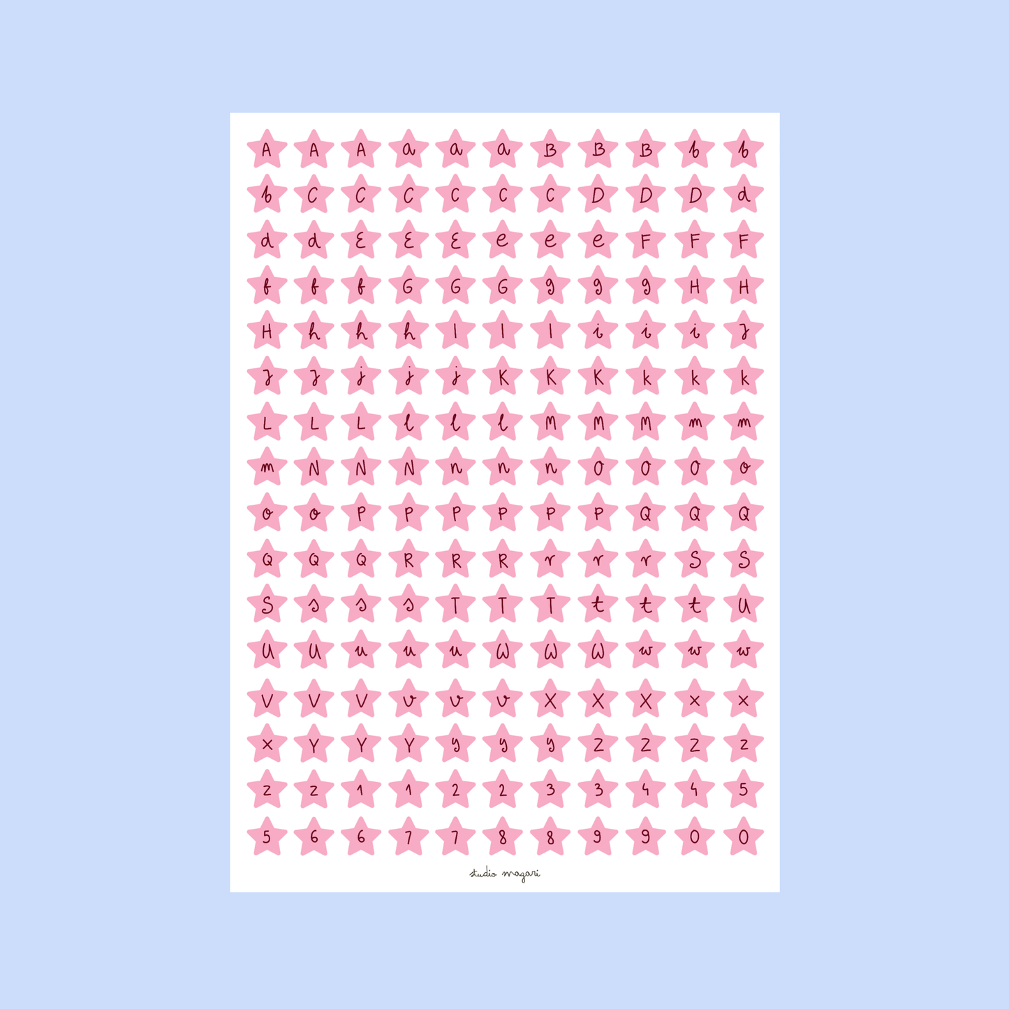 COMING SOON: Studio Magari - Star Alphabet Sticker Sheet