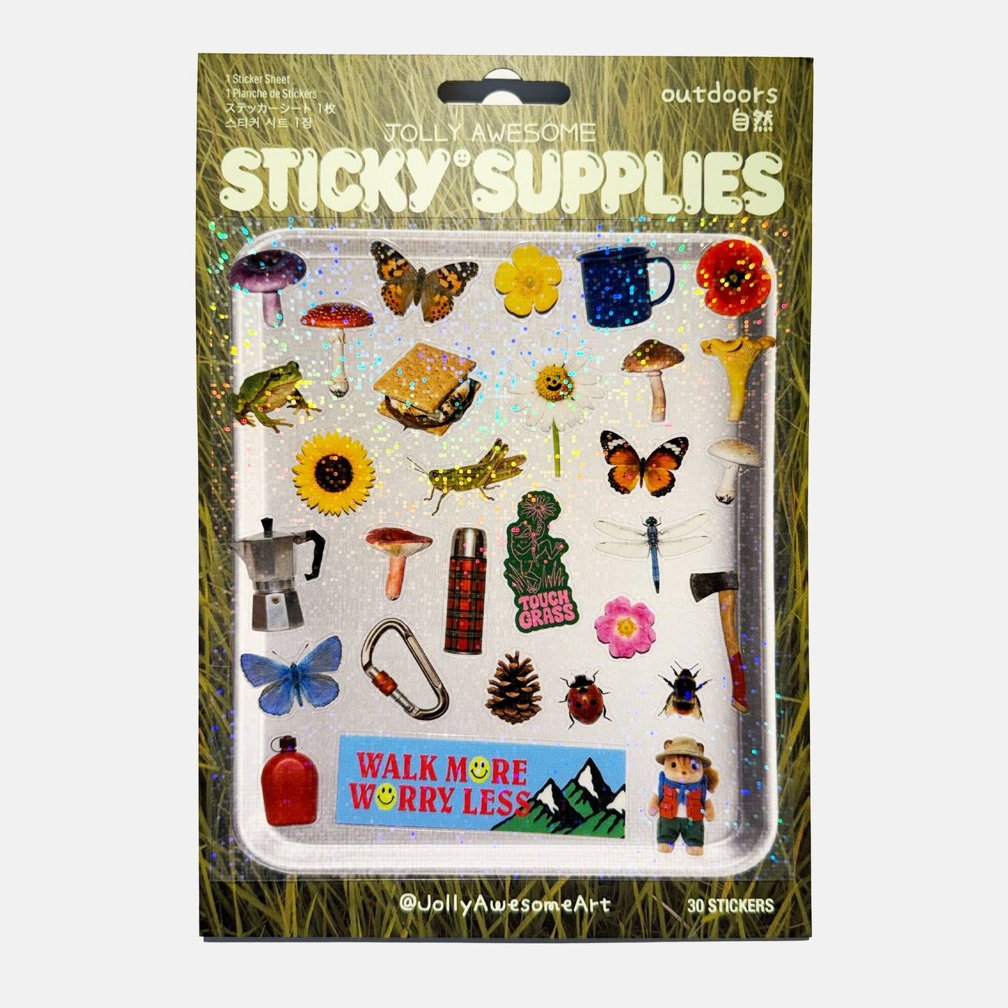 COMING SOON: Jolly Awesome - A5 Outdoors Holographic Sticker Sheet