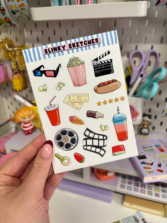 COMING SOON: Slinky Sketches - Movie A6 Matte Sticker Sheet