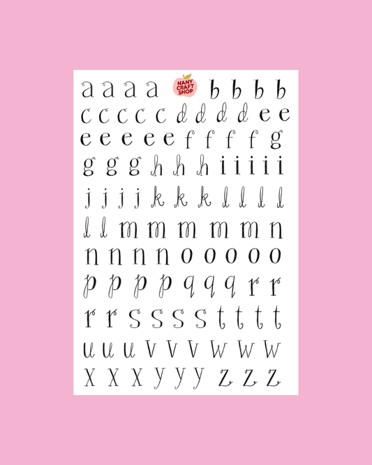 COMING SOON: Nany Craft Shop - A5 Whimsical Alphabet Sheet