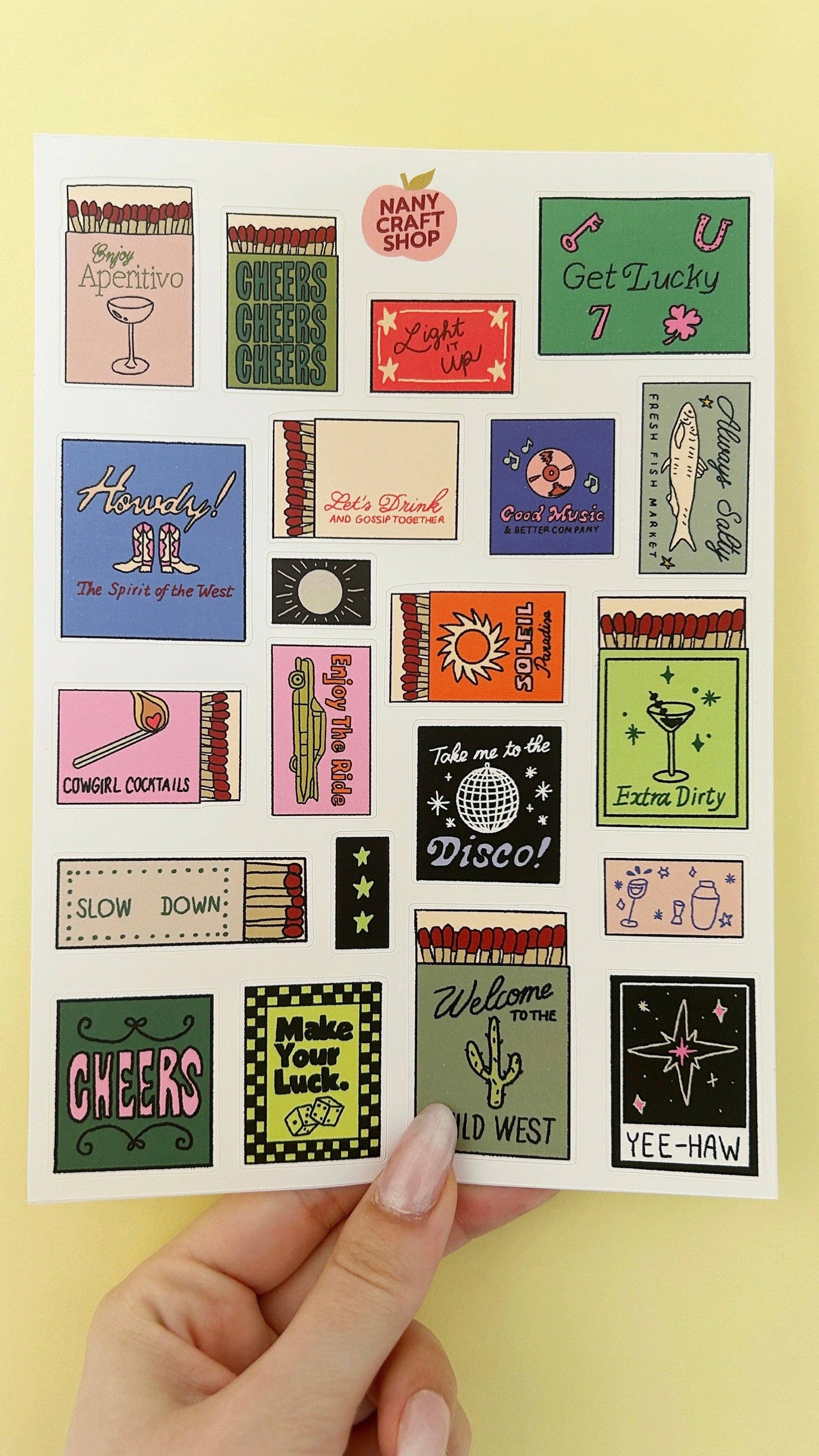 NanyCraftShop A5 Matchbox Sticker Sheet