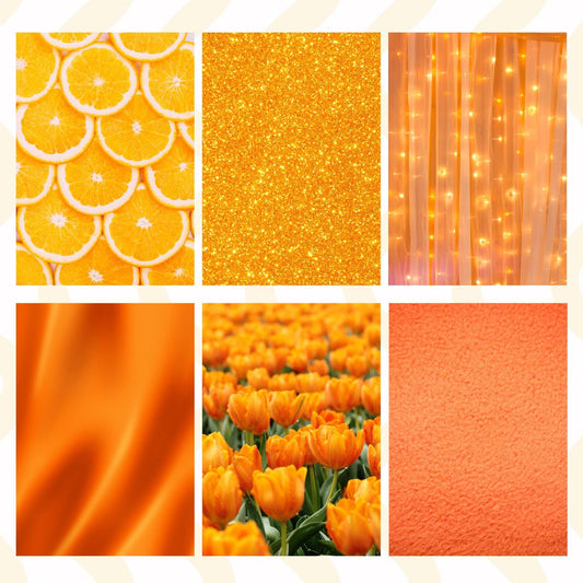 Orange Sticky Back Scrapbook Paper Pack