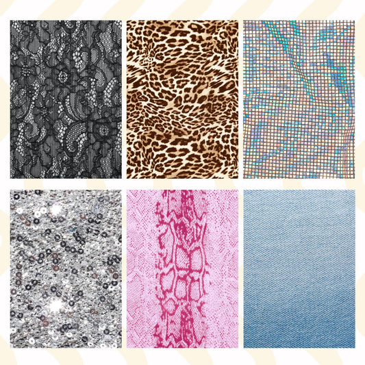 Lace and Sequin Sticky-back Scrapbook Paper Pack