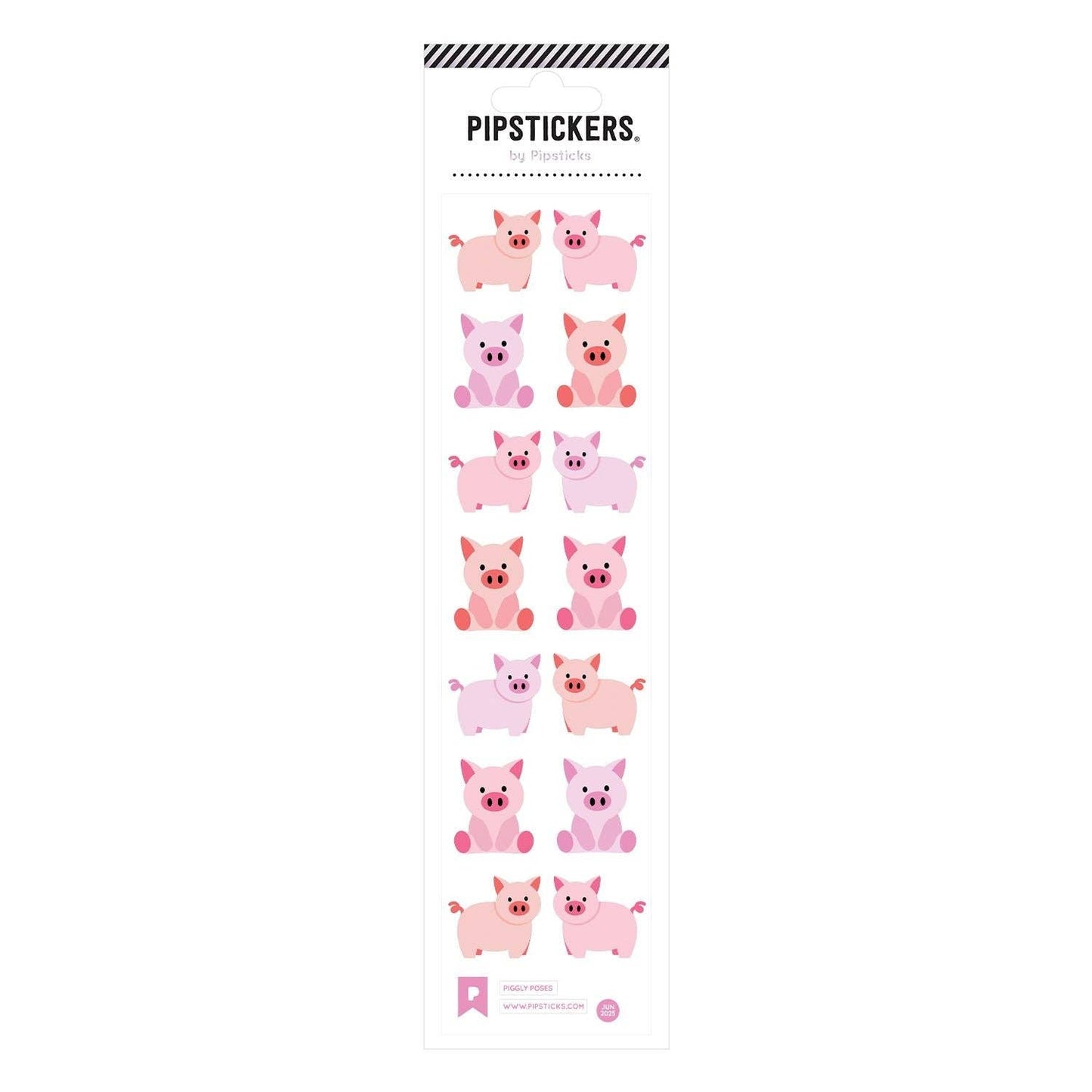 Pipsticks Piggly Poses Sticker Sheet