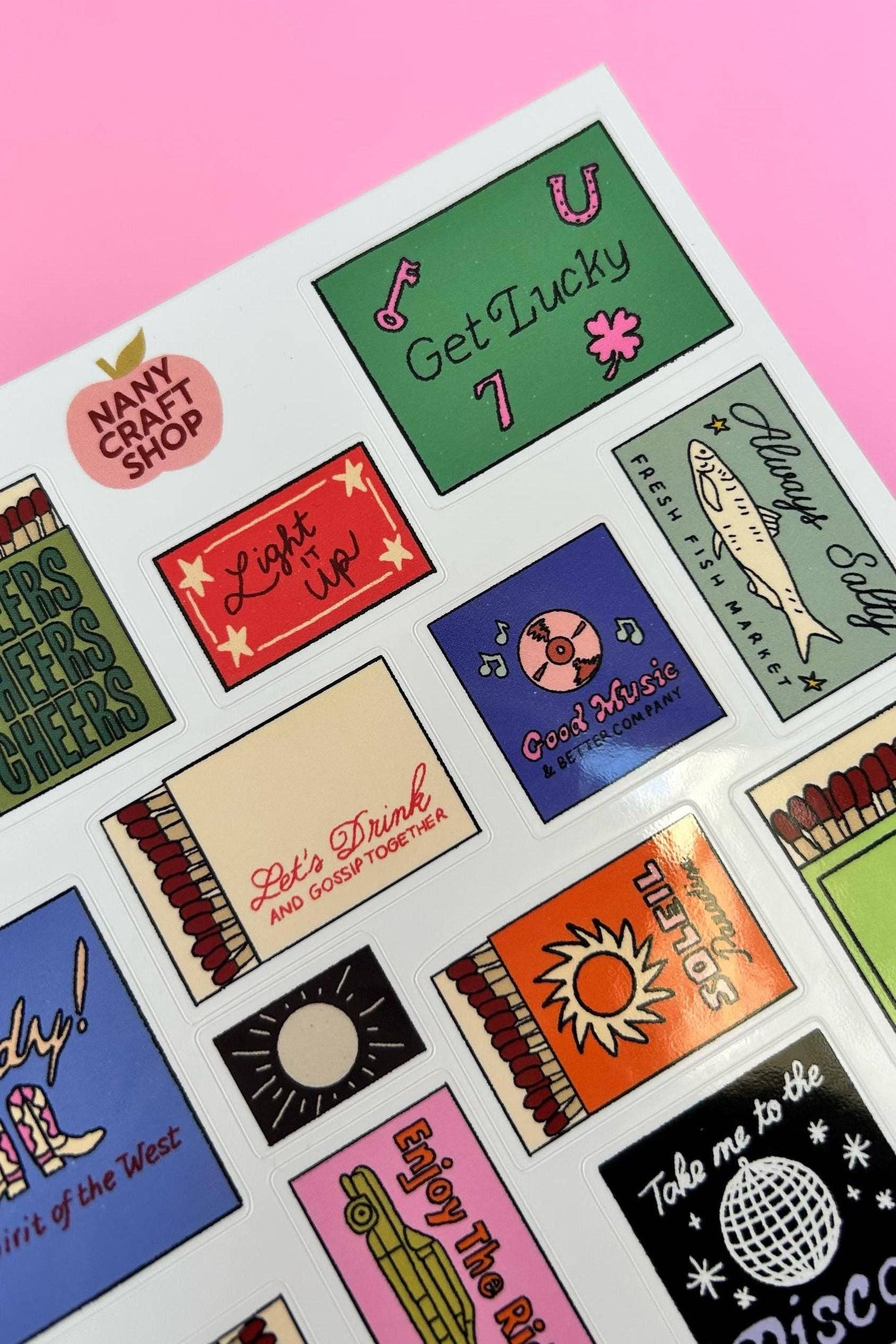 NanyCraftShop A5 Matchbox Sticker Sheet