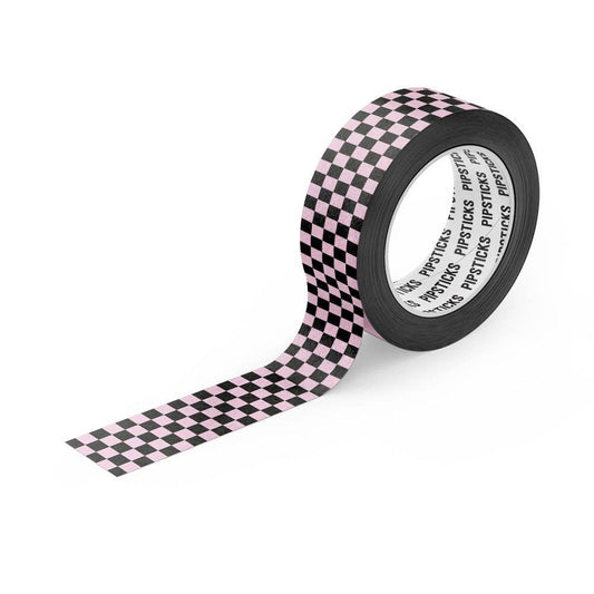 Pipsticks Pink Up The Check Washi Tape