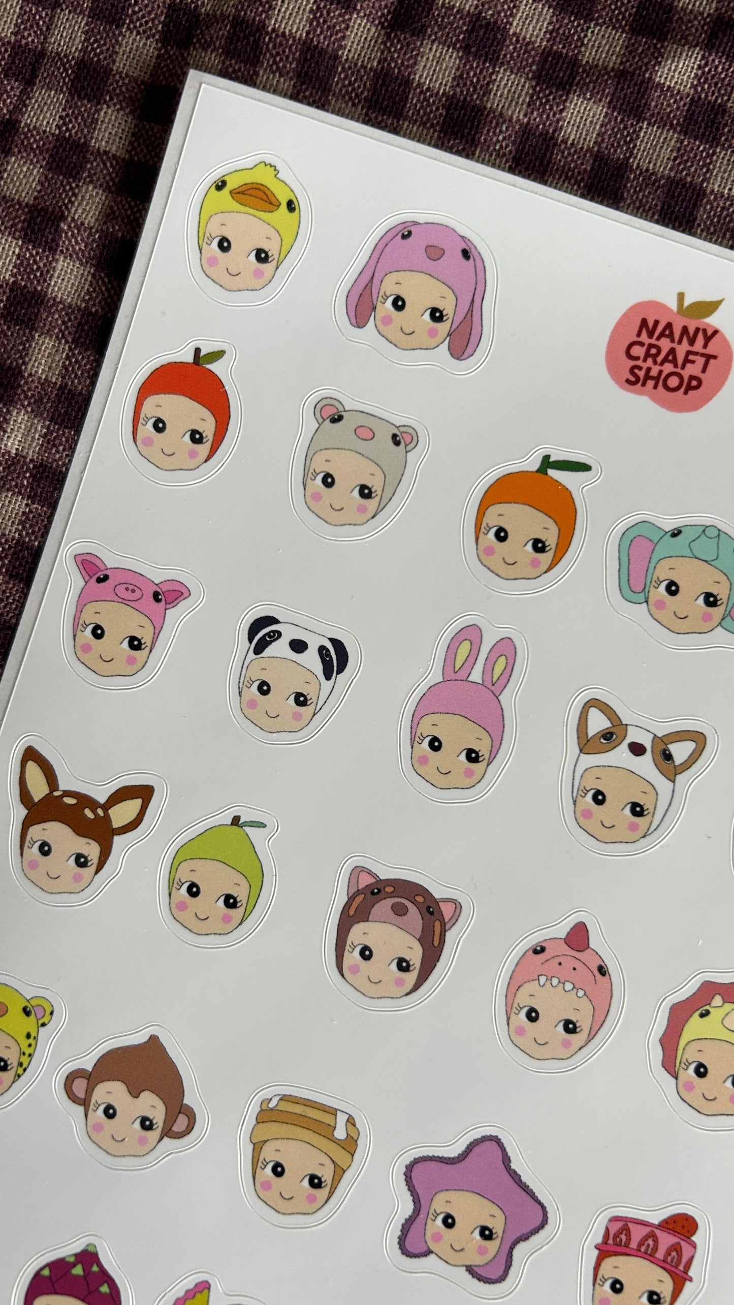 NanyCraftShop A5 Mini Babies Sticker Sheet