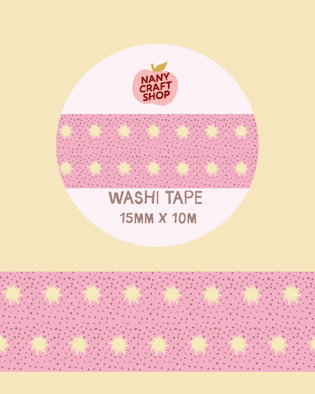 COMING SOON: Nany Craft Shop Washi Tape - Sun