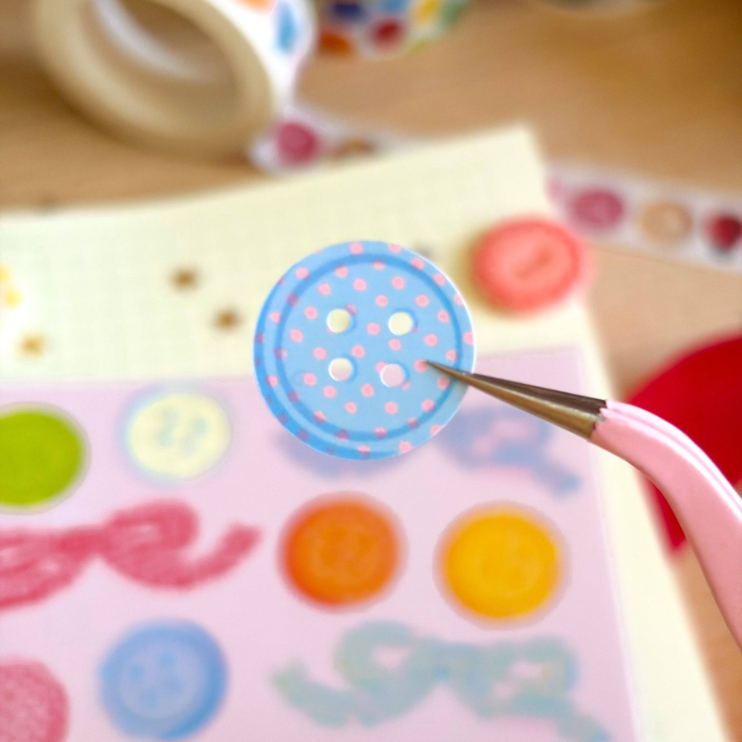 COMING SOON: Veronica Porlier Illustrations - Buttons and Bows Sticker Sheet