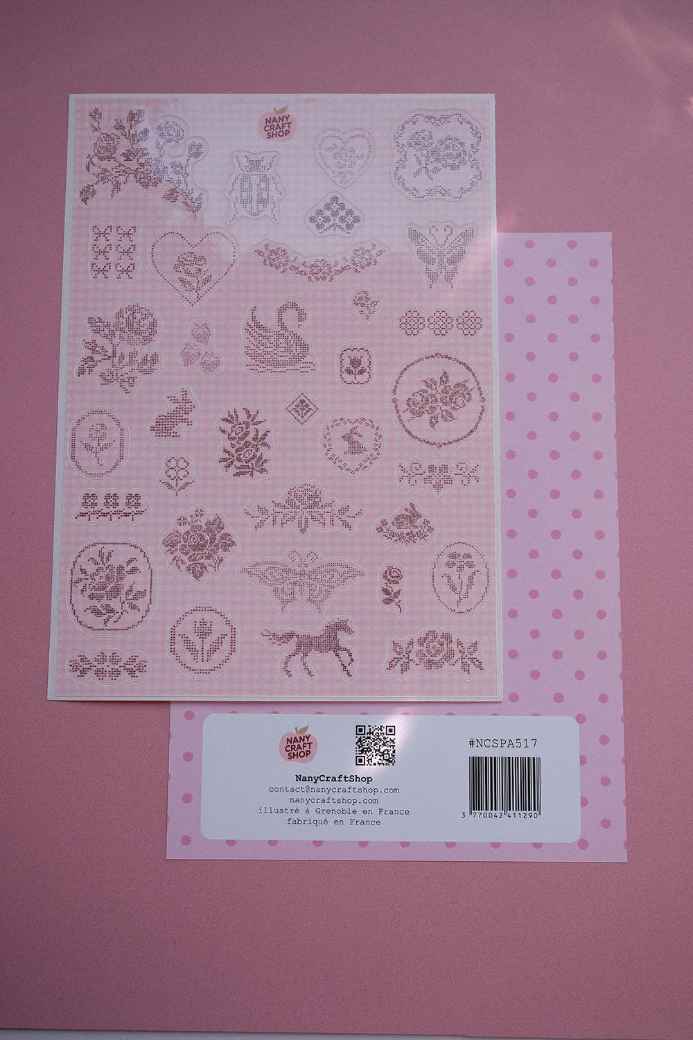 COMING SOON: Nany Craft Shop - A5 Embroidery Sticker Sheet