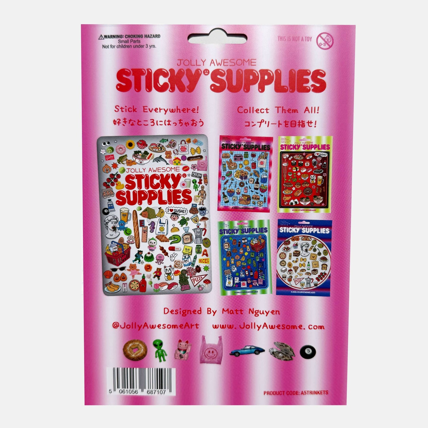 COMING SOON: Jolly Awesome - A5 Trinkets Holographic Sticker Sheet