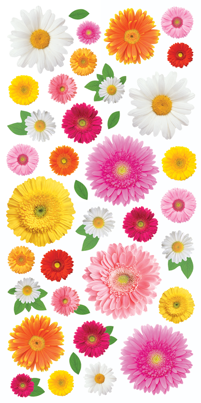 Decorative Stickers - Gerbera Daisies