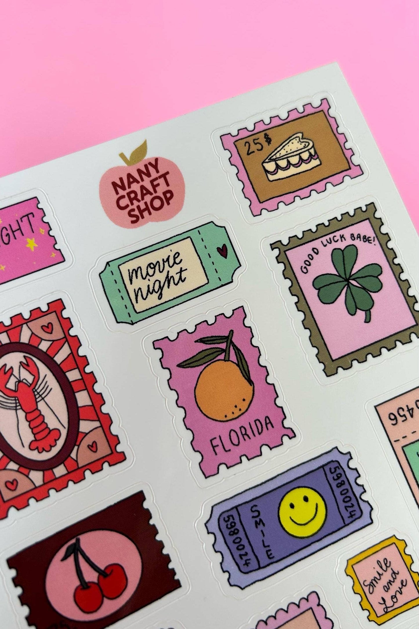 NanyCraftShop A6 Stamp Sticker Sheet