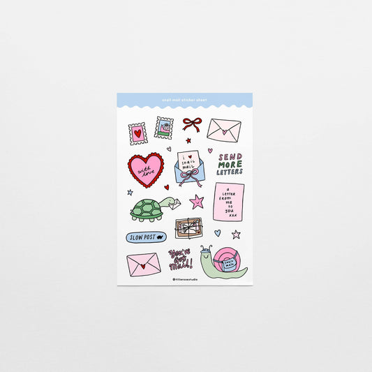 Tillie Rose Studio - Snail Mail Sticker Sheet